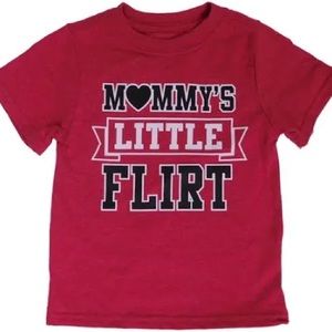 Valentine ‘Mommy’s Little Flirt’ Red Short Sleeved T-shirt - 4T - NWOT